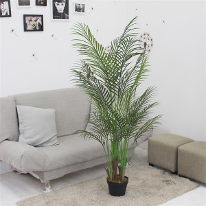 Plastic areca palm artificial green plant for wholesale