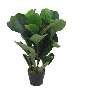 OEM Supply Fake Tree Decor - artificial fiddle fig leaft tree for Amazon hot sale plastic fiddle tree with natural wood trunk real touch leaves for decor  – JIAWEI