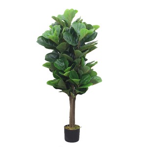 4Ft artificial fiddle plants fig leaves trees