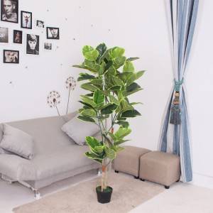 New style artificial rubber tree   real touch leaves for decor