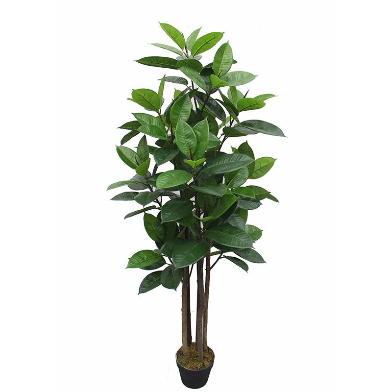 Best Price for Artificial Rose Tree -  New style artificial rubber tree   real touch leaves for decor  – JIAWEI