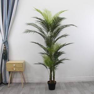 High Quality Artificial Decorative PE 180CM Plants Artificial Landscaping Palm Trees For Sale Outdoor UV Resist