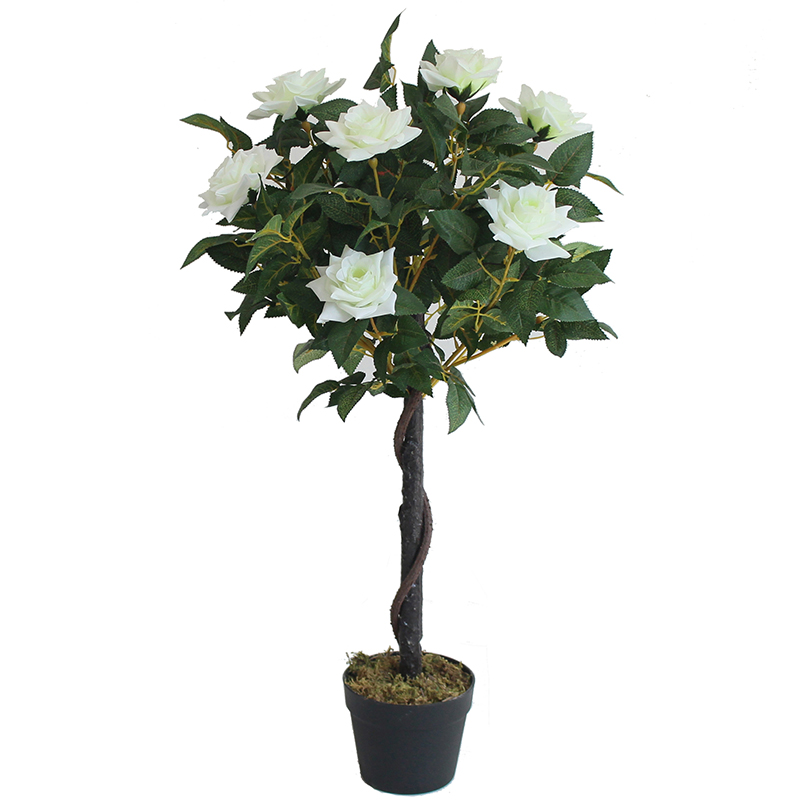 Best Price for Artificial Rose Tree - 3Ft artificial rose plants flower bonsai tree – JIAWEI