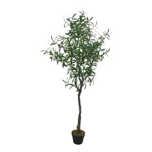 Manufacturer of Evergreen Trees For Pots - Hot Selling Plastic Faux Plant Silk Leaf Artificial Olive Tree with Olive Branch Artificial Olive Plant – JIAWEI