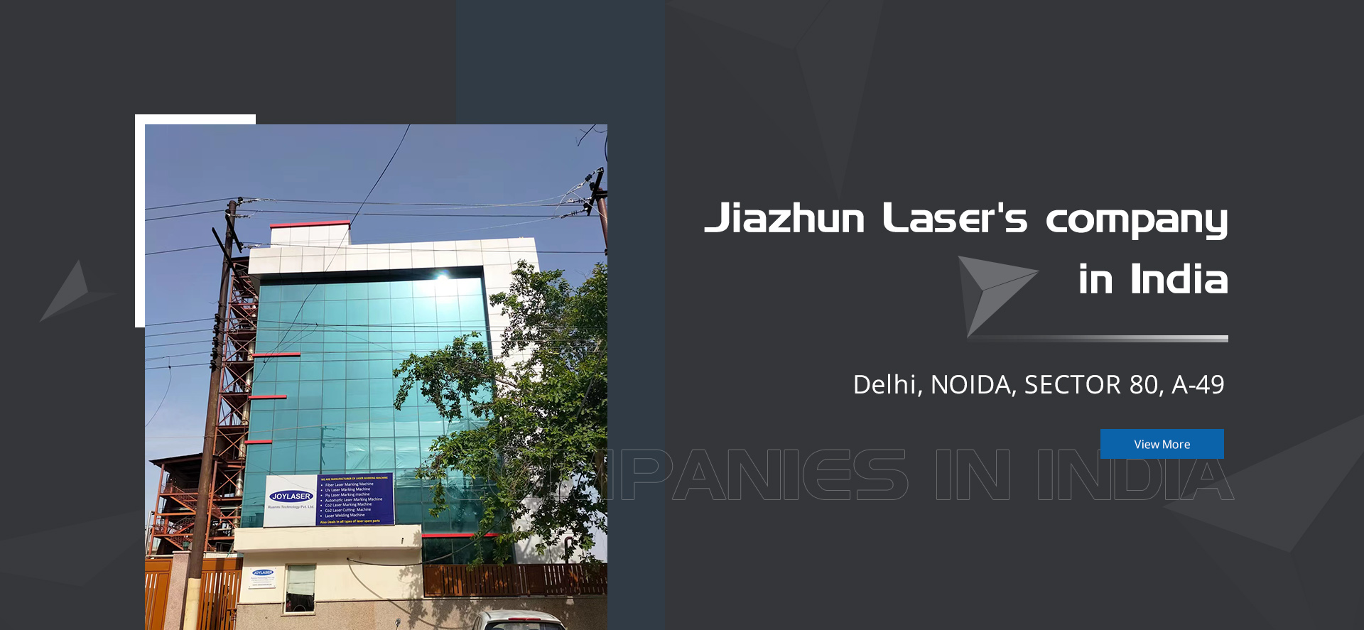 Jiazhun Laser's company in Indian