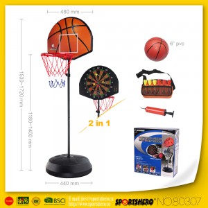 SPORTSHERO Stands Up Basketball Board With Darts 2 In 1