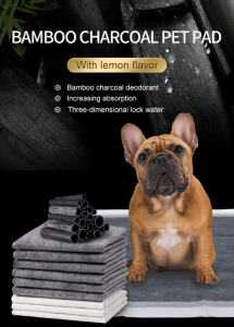 Super absorbency bamboo charcoal pet training pad factory price dispoable free sample pee pad for training ilio.