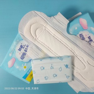 Disposable Menstrual Pads sa mga babaye nga panahon sa paggamit sa Sanitary Napkins Wings Style nga babaye nga Sanitary Pads