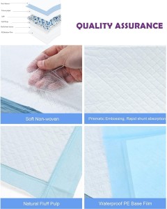Wholesale factory price dog pee pad with super absorbency disposable puppy pad for dog training free sample pad