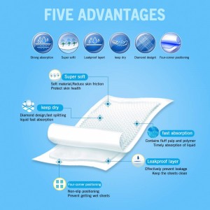 Hospital incontinence bed sheet medical underpad with super absorbenct factory price free sample