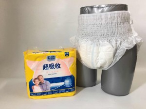 Incontinence pants design printed adult pull up diaper cheap disposable wholesale men’s senior medical elderly