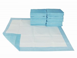 Almohadilla inferior para adultos de alta calidade con materiais de incontinencia de superabsorción que proporciona mostra gratuíta de almofadas de cama de coidados de enfermaría