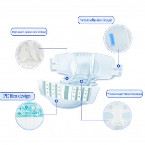 Disposable adult diaper with super absorbency factory competitive price tape diaper for elderly care