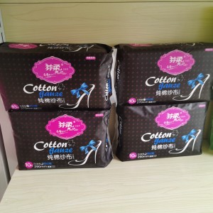 Karštas išpardavimas organinės medvilnės neigiamų jonų higieninis įklotas konkurencinga kaina Natūrali moteriška higieninė higieninė servetėlė