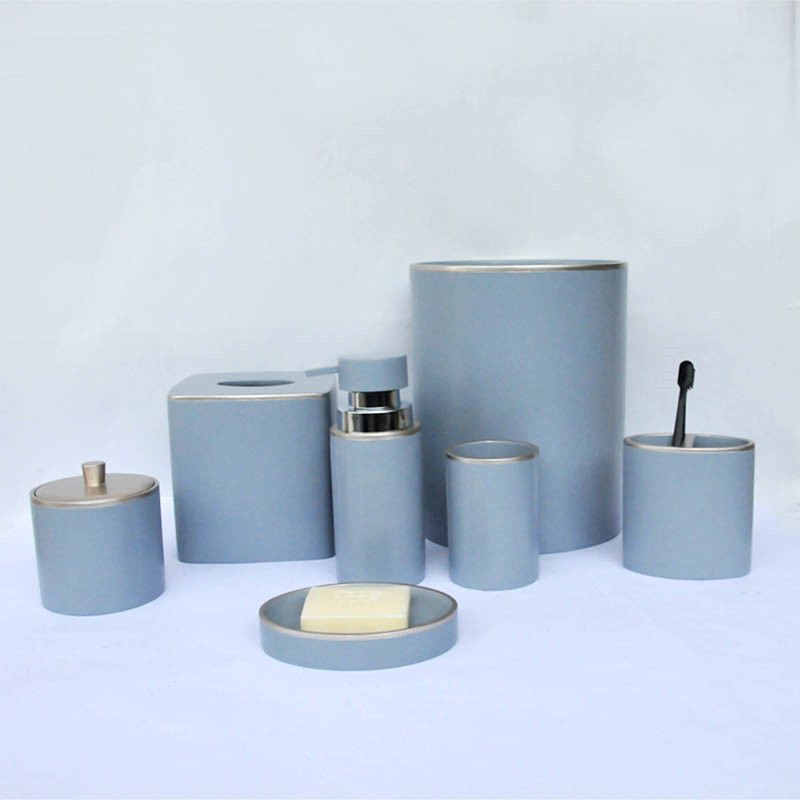 Conjunt d'accessoris de bany de resina de disseny modern de 7 peces