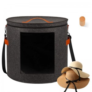 Factory Free sample Mommy Packs Multiple Compartments - Travel hat boxes with covers folding round cowboy hat storage boxes carry and store all types of hats – Junhang