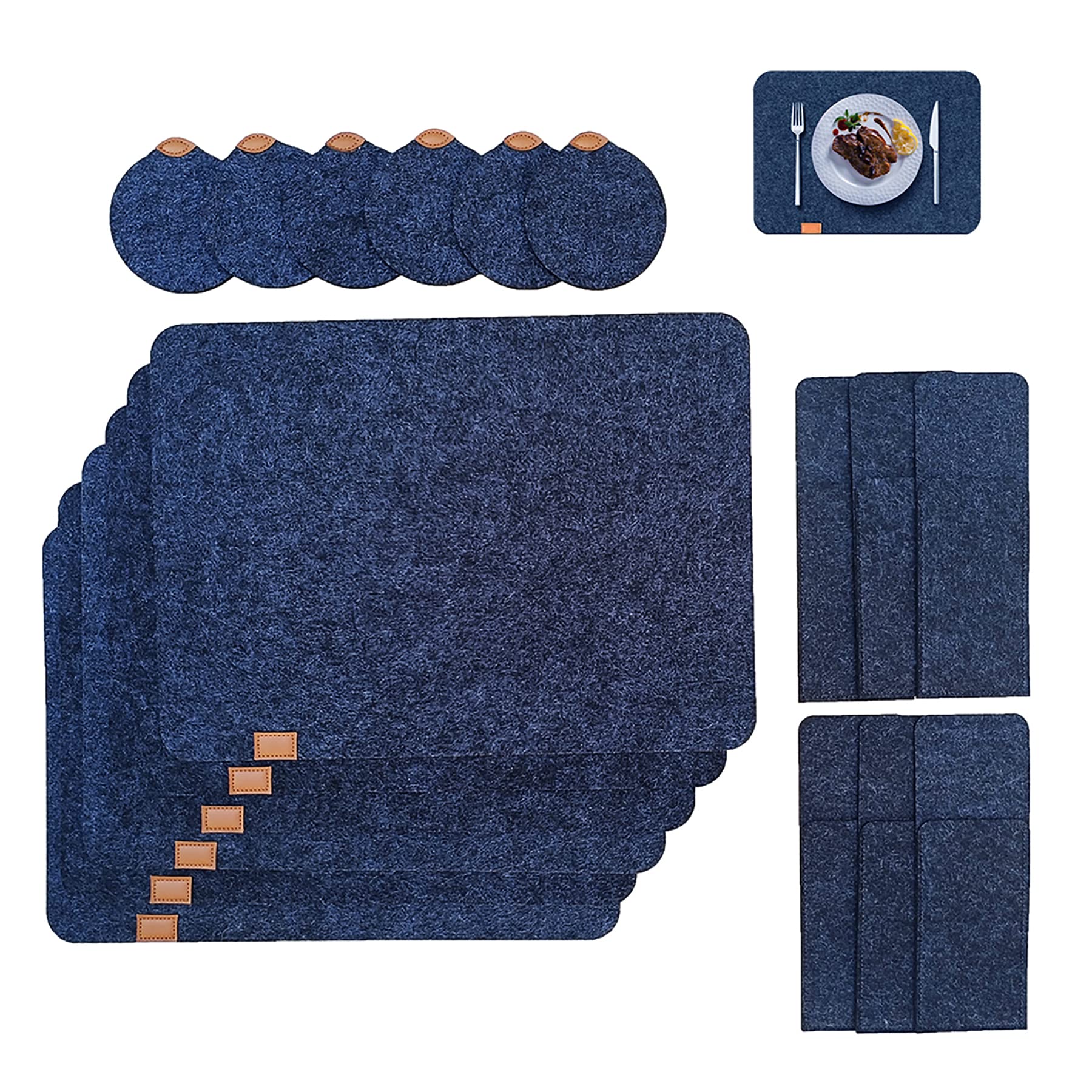 PriceList for Desk Jewelry Organizer - 6 sets of placemats, washable felt table mat, anti-slip, heat and stain resistant kitchen table mat easy to clean – Junhang