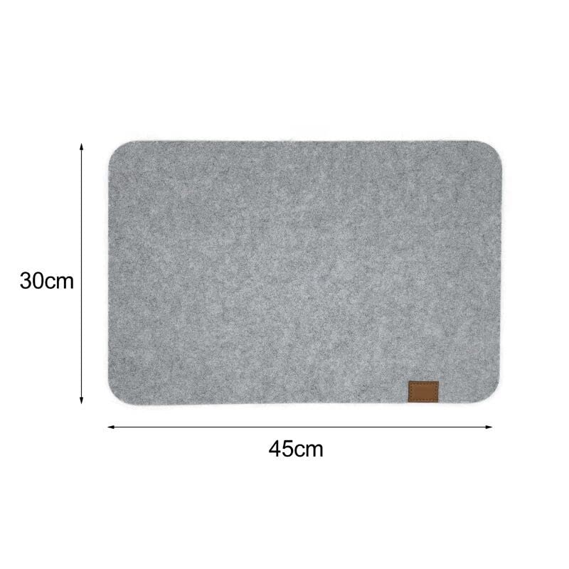 Nordic felt placemat, Coaster, Knife and Fork Bag Set with thickened insulated felt mat for washable use