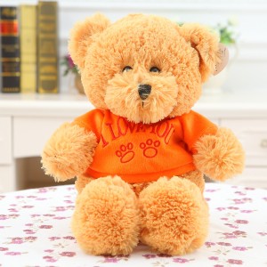 Customized logo plush toy bear