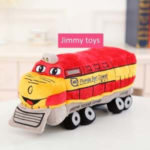 Red automobile stuffed plush toy for boys
