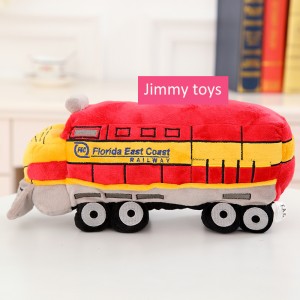 Red automobile stuffed plush toy for boys