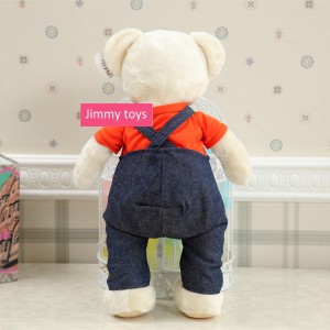 Strap jeans bear plush toy doll