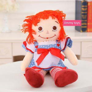 OEM / ODM Plush Cloth Cute Face Stuffing Girl Doll Custom Dress Rag Dolls