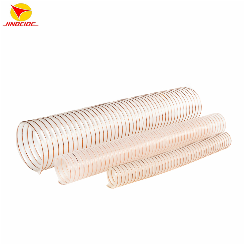 Manufacturer for Plastic Parts - TPU Wire Reinforced Good Flexible Transparent Air Duct Pipe – JINBEIDE