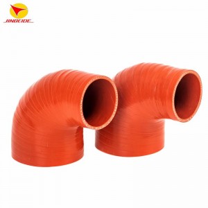 Factory Supply High Temperature Silicone Hose - Heavy Duty Trucks Steel Wire Fabric Reinforcement Silicone Hose  – JINBEIDE