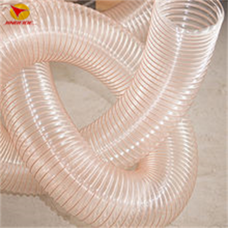 100% Original Thin Plastic Hose - Dust Collector TPU Transparent Suction Polyurethane Flexible Steel Wire Shrinkable Hose – JINBEIDE