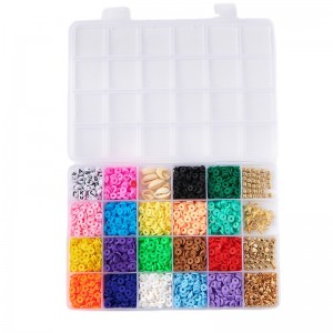 Hot Fashion 6mm 4000pcs Heishi Clay Beads Kits With Accessories For Jewelry Making