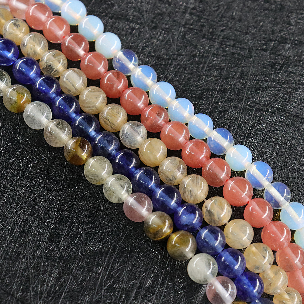 China Gemstone Beads Natural Factory –  Watermelon stone beads diy homemade handmade jewelry accessories – Jingcan