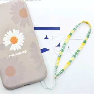 fashion imitation tila beads wrist phone charm accessory chain straps
