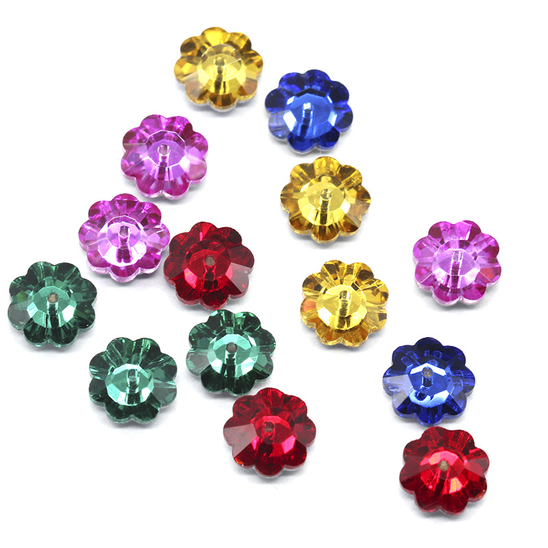 China Fancy Glass Beads Manufacturer –  Mid-hole rhinestone crystal glass hand-sewn flat back rhinestone – Jingcan