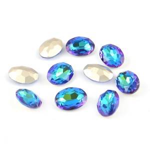 High quality crystal oval shape fancy stone k9 rhinestone fancy glass stone