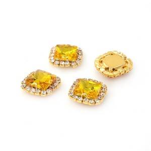 Hot sale Factory China Leaf Diamond Rhinestones for Sewing Crystals Flatback Gems Needlework Glass Stones Crafts Clothes