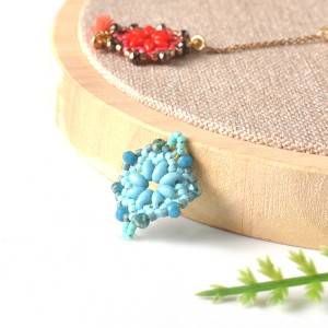High quality seed bead with glass faceted beads designer pendant charms