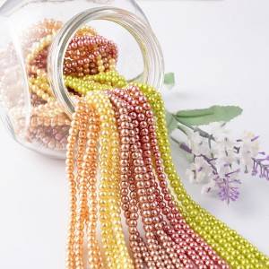 High Quality Glass Pearl Beads - JC Crystal 4mm 6mm 8mm Round Glass Pearl Beads Necklace Loose Imitation Pearl Pearl Jewelry  – Jingcan