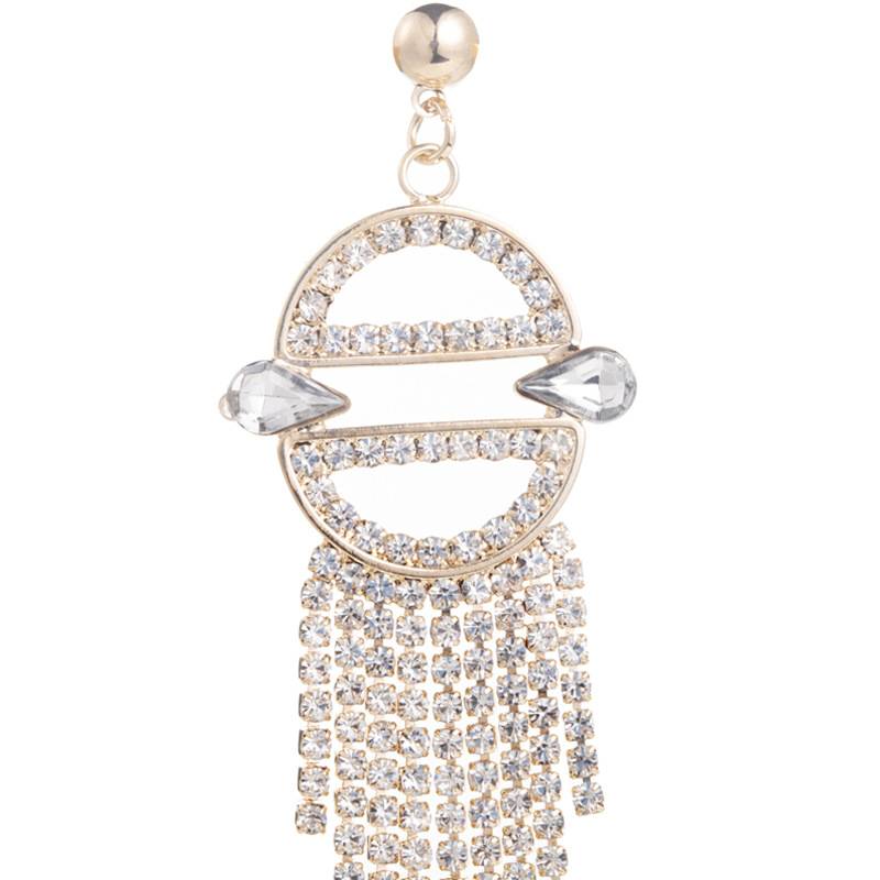 Glass Beads Earrings Designs Manufacturers –  Fashion Jewelry Rhinestone Earring Fine Jewelry Earrings Claw Chain Earring Pendant – Jingcan