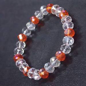 Mixed Color Crystal Bead Bracelet Elastic Bracelet Glass Bead Bracelet Friendship Jewelry