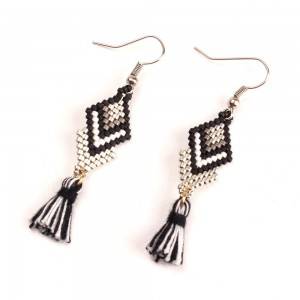 Delica miyuki beads women earrings jewelry fashion hoop tassel earrings