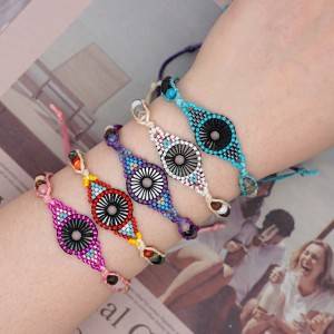 Fashion hot sales adjustable wholesale bracelet handmade nature stone miyuki beads bracelet