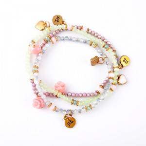 Colorful Women’s Fashion Chain Bracelet charms Delicate Faceted Beads Wrist Bracelets