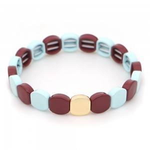 Fashion popular simple bracelet women handmade alloy beads bracelet for girls