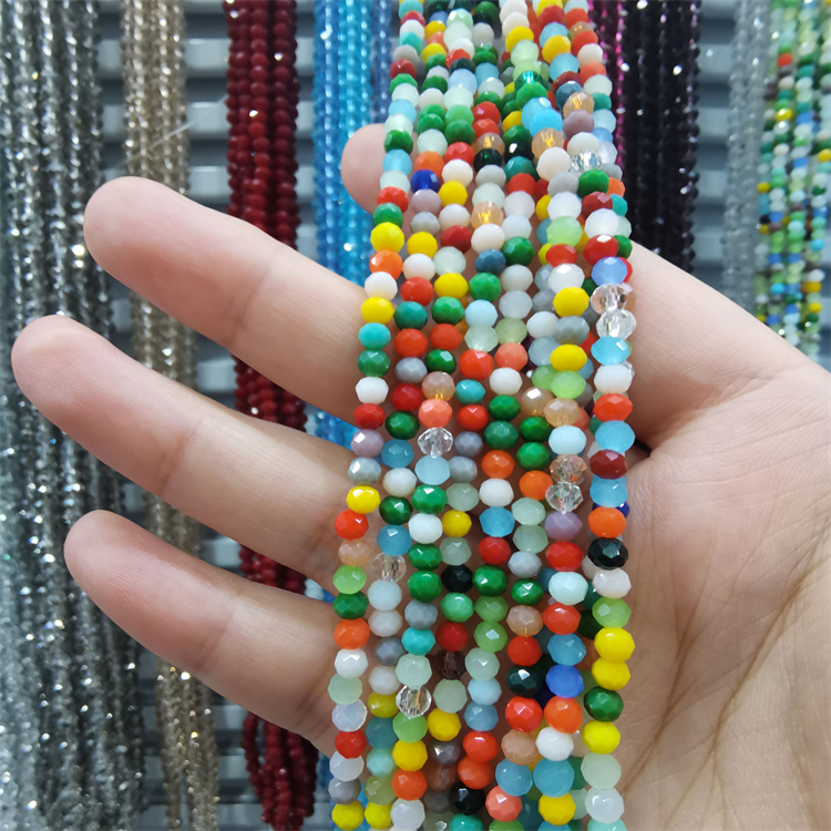 China Little Bead Bracelets Manufacturer –  150 Color and 40 shapes crystal beads for rosary jewelry making  – Jingcan