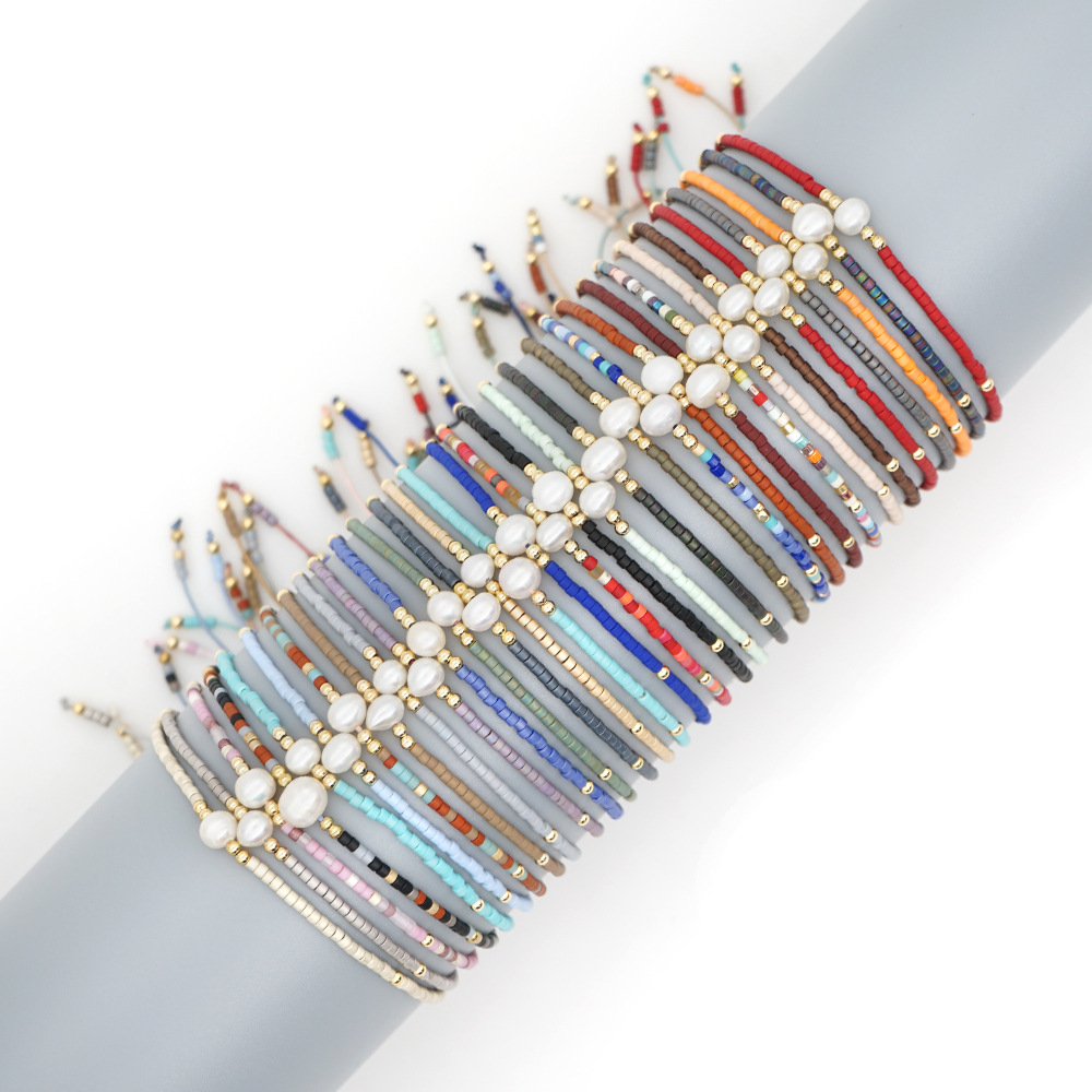 China Crystal Beads Bulk Supplier –  Friendship miyuki seed beads elastic bracelet for women gift – Jingcan