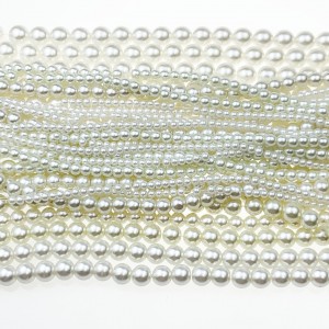 white glass pearl beads round different sizes wholesale