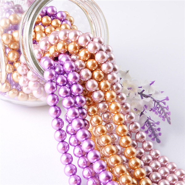 Glass Pearl Beads for Jewelry Making, Faux Pearls for Crafts with