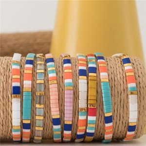 Bohemian fashion tila bead handmade mens jewelry bracelet, wholesale jewelry charm bracelet