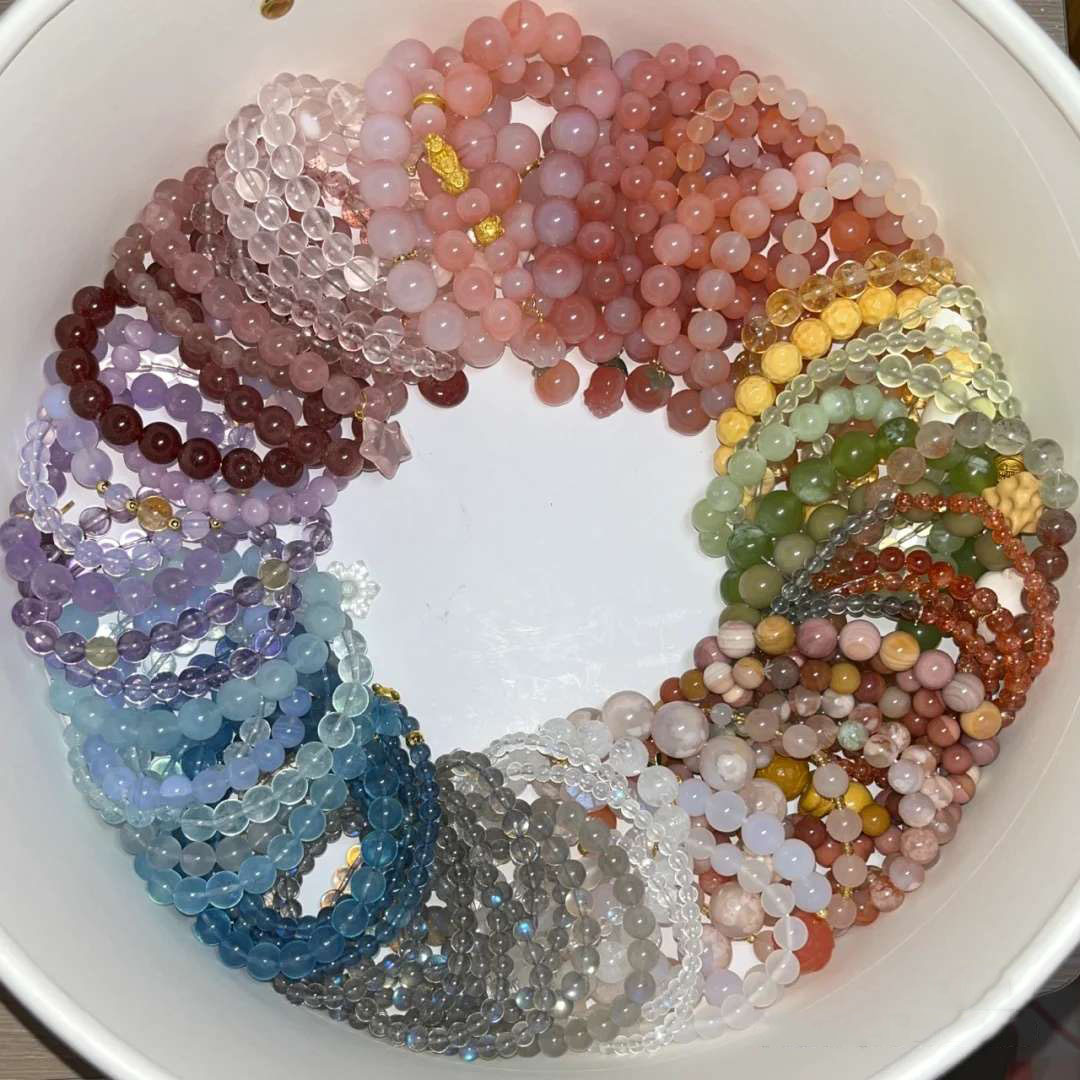 China Beaded Bracelet Sets Factories –  crystal bracelets healing natural stone jewelry Lava stone beads 8mm  – Jingcan